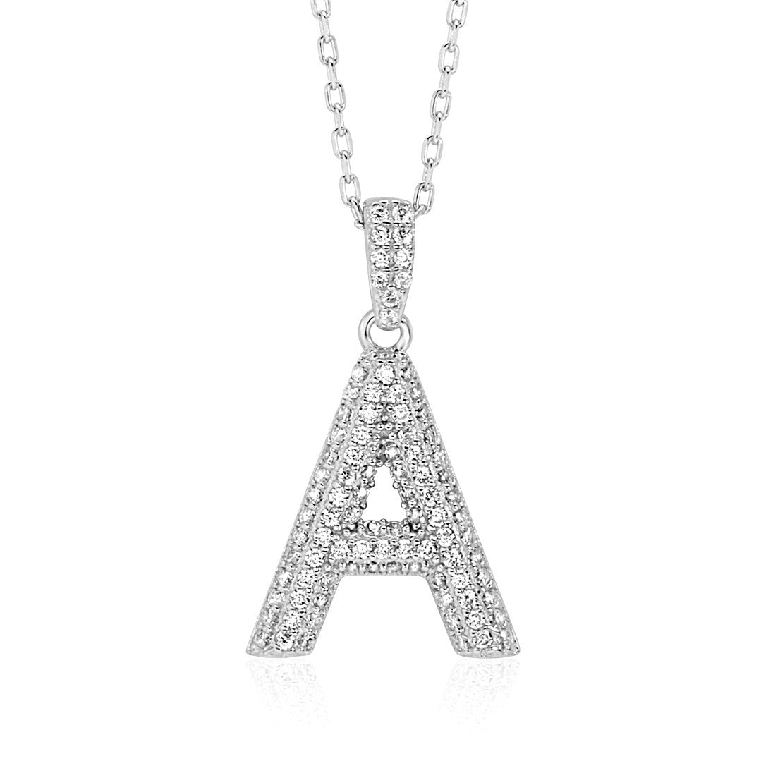 Initial Necklace in Sterling Silver by Massete