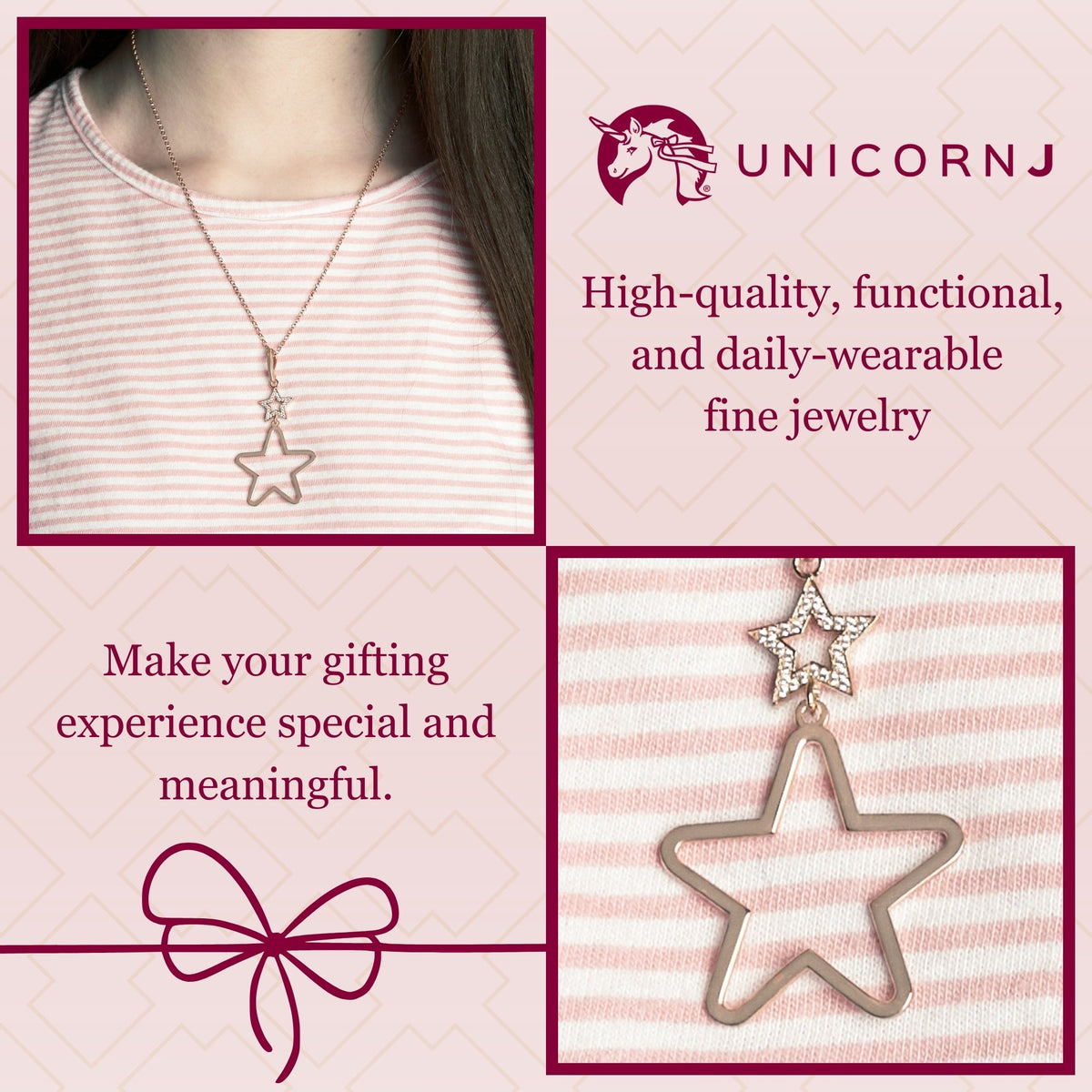 UNICORNJ Sterling Silver Polished Large Double Dangle Necklace Pendant Italy 18" by Massete