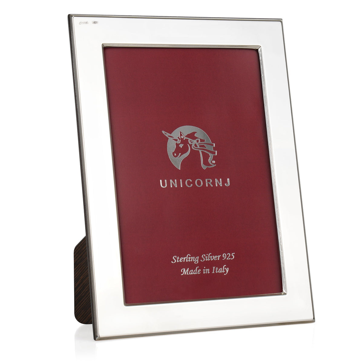 UNICORNJ Sterling Silver 4x6 Picture Frame Plain Polished 3/4" Inch Border Made In Italy by Massete