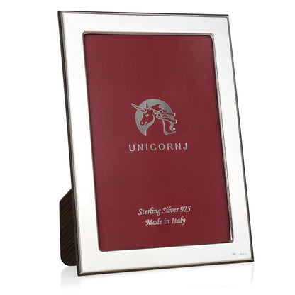 UNICORNJ Sterling Silver 4x6 Picture Frame Plain Polished 1/2" Inch Border Made In Italy by Massete