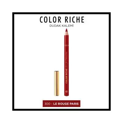 Loreal Paris Color Riche Le Lip Crayon - 300 Le Rouge Paris, Moisturizing Lip Color with Precise Application by Beauty Care Bag