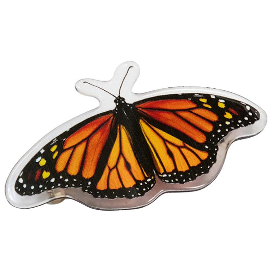 Chunks Monarch Butterfly Hair Barrette - French Clip, Acetate Hair Clip for All Hair Types - Stylish & Sustainable by Beauty Care Bag
