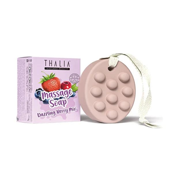 Thalia Dazzling Berry Mix Massage Soap - Almond Oil Enriched, Exfoliating & Moisturizing Soap for Healthier Skin by Beauty Care Bag