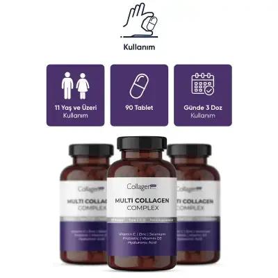 Collagen Forte Multi Collagen Complex Supplement for Skin, Hair & Nail Health - 90 Tablets by Beauty Care Bag