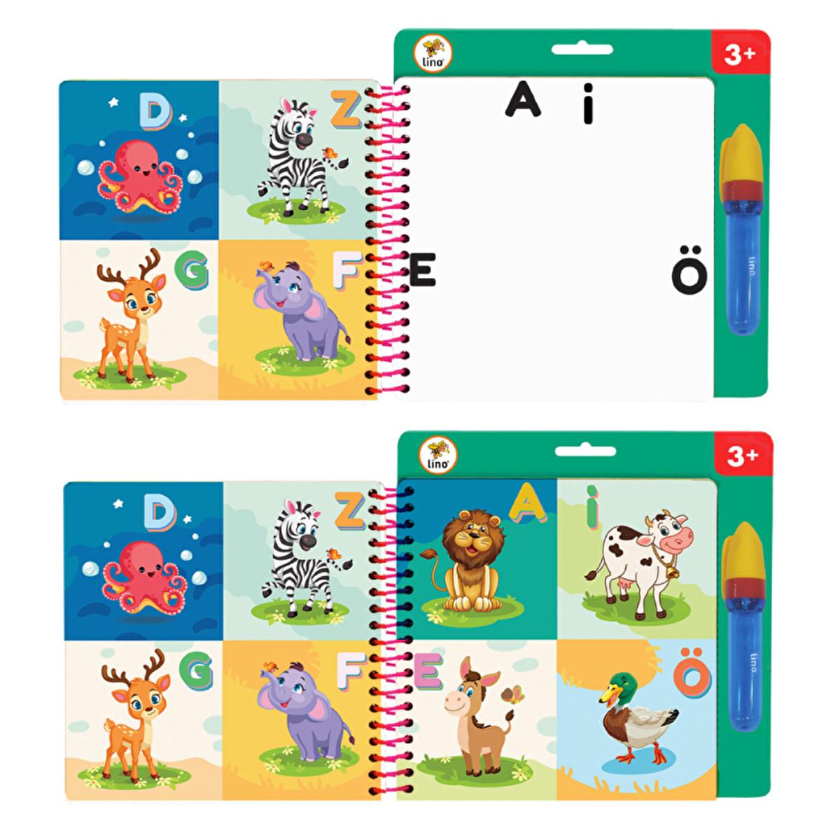 Lino Magic Water Book: Reusable Coloring Fun. Mess-Free Water Painting Book for Toddlers & Kids - Water Reveal, Self-Erasing Pages by Beauty Care Bag