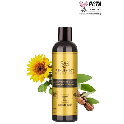 Ashley Joy Color Protecting Shampoo for Blonde, Highlighted Hair | Sunflower & Jojoba | Repair & Shine | Extend Color Vibrancy by Beauty Care Bag