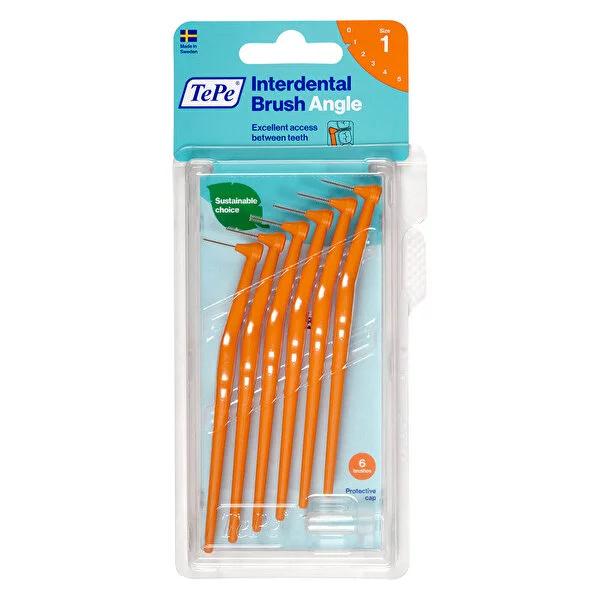 Tepe Angle interdental brush with angled handle, 0.45mm