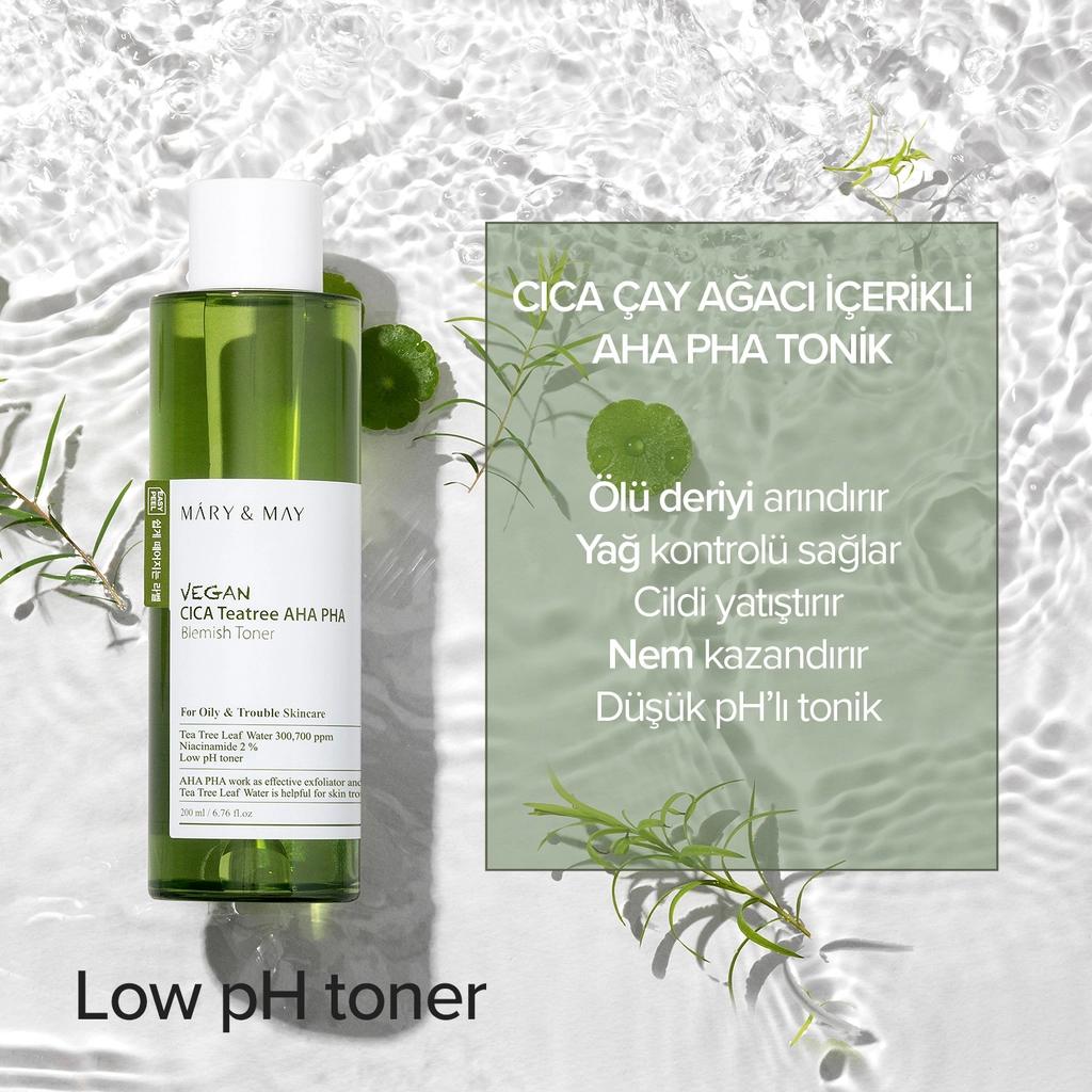 Mary & May Cica Tea Tree AHA PHA Toner 200ml by Beauty Care Bag