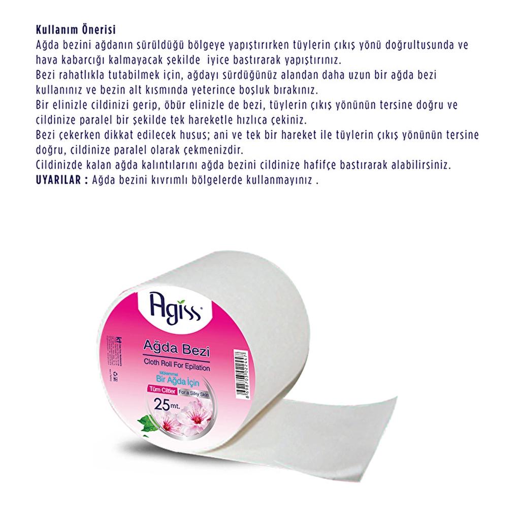 Agiss Waxing Strip Roll for Smooth Hair Removal 25 m by Beauty Care Bag
