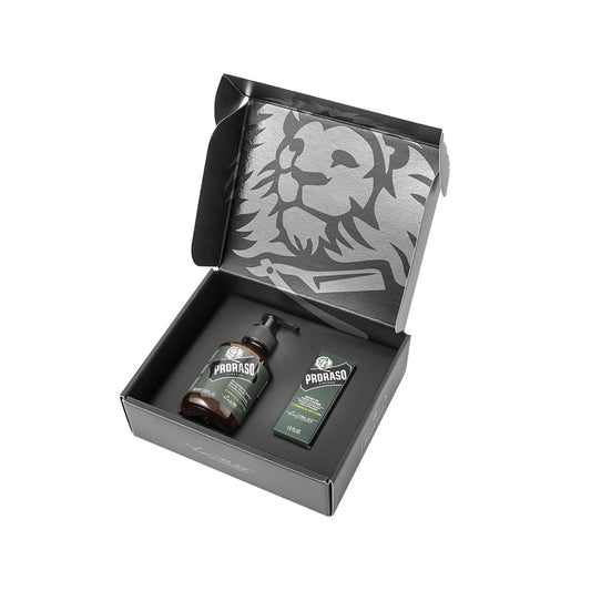 Proraso Beard Care Duo Set with Cypress & Vetyver Scent - Beard Oil & Shampoo for Men - Nourishing Grooming Products by Beauty Care Bag