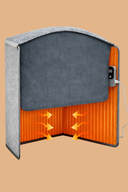 Under Desk Foot & Leg Heater – Quiet, Energy-Efficient Personal Space Warmer (Grey) by Breevar