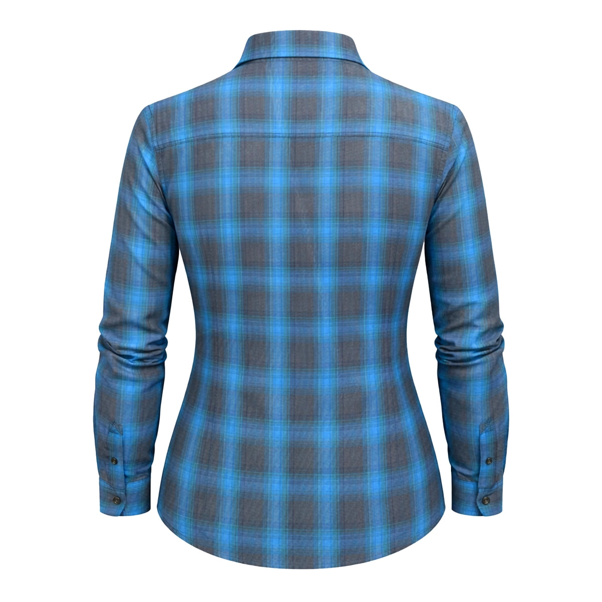 Teal Flannel - Ladies Flannel Shirt by Unik Just for Bikers