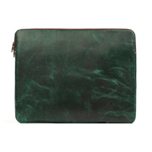 Green Laptop Sleeve by Classy Leather Bags
