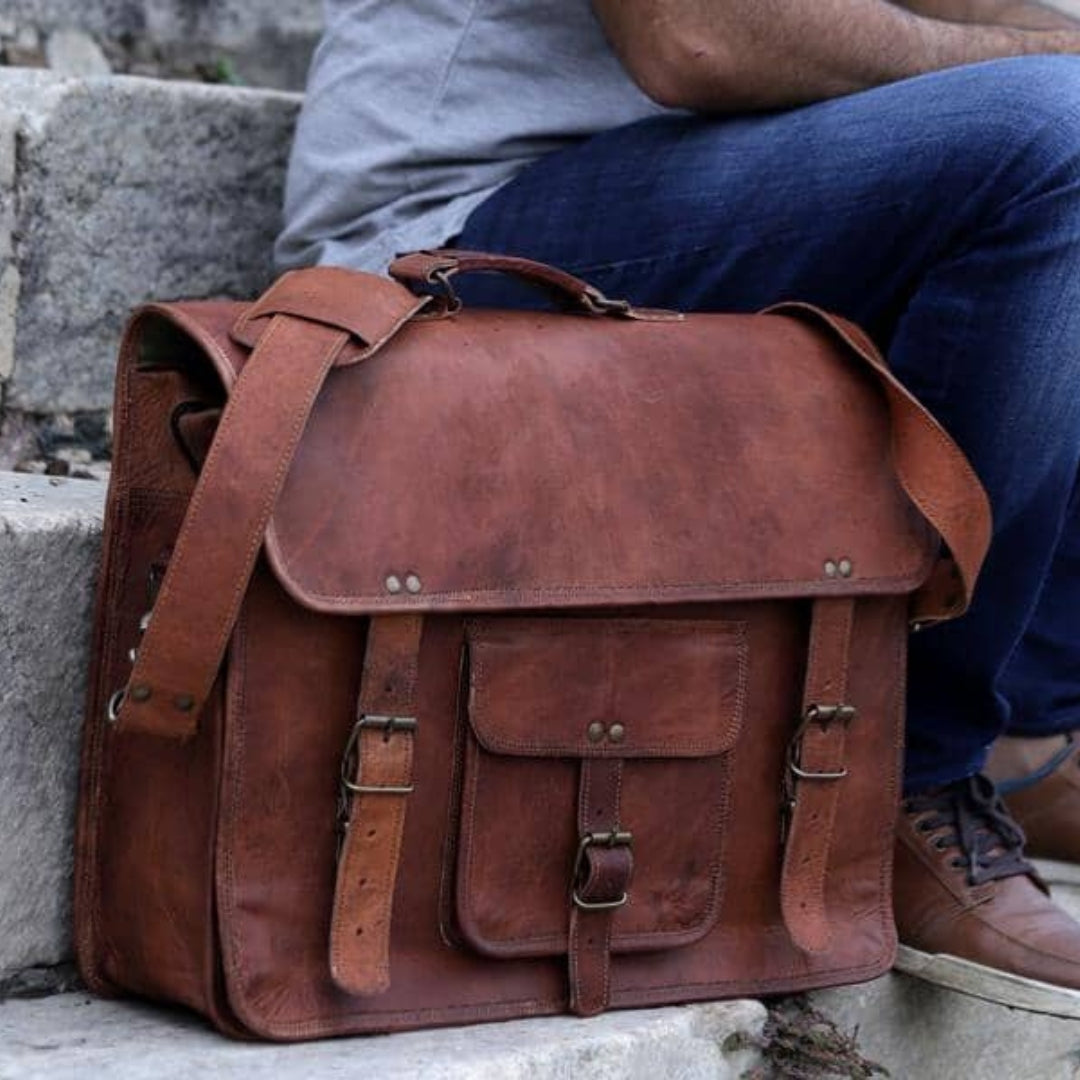 The Attorney Briefcase by Classy Leather Bags