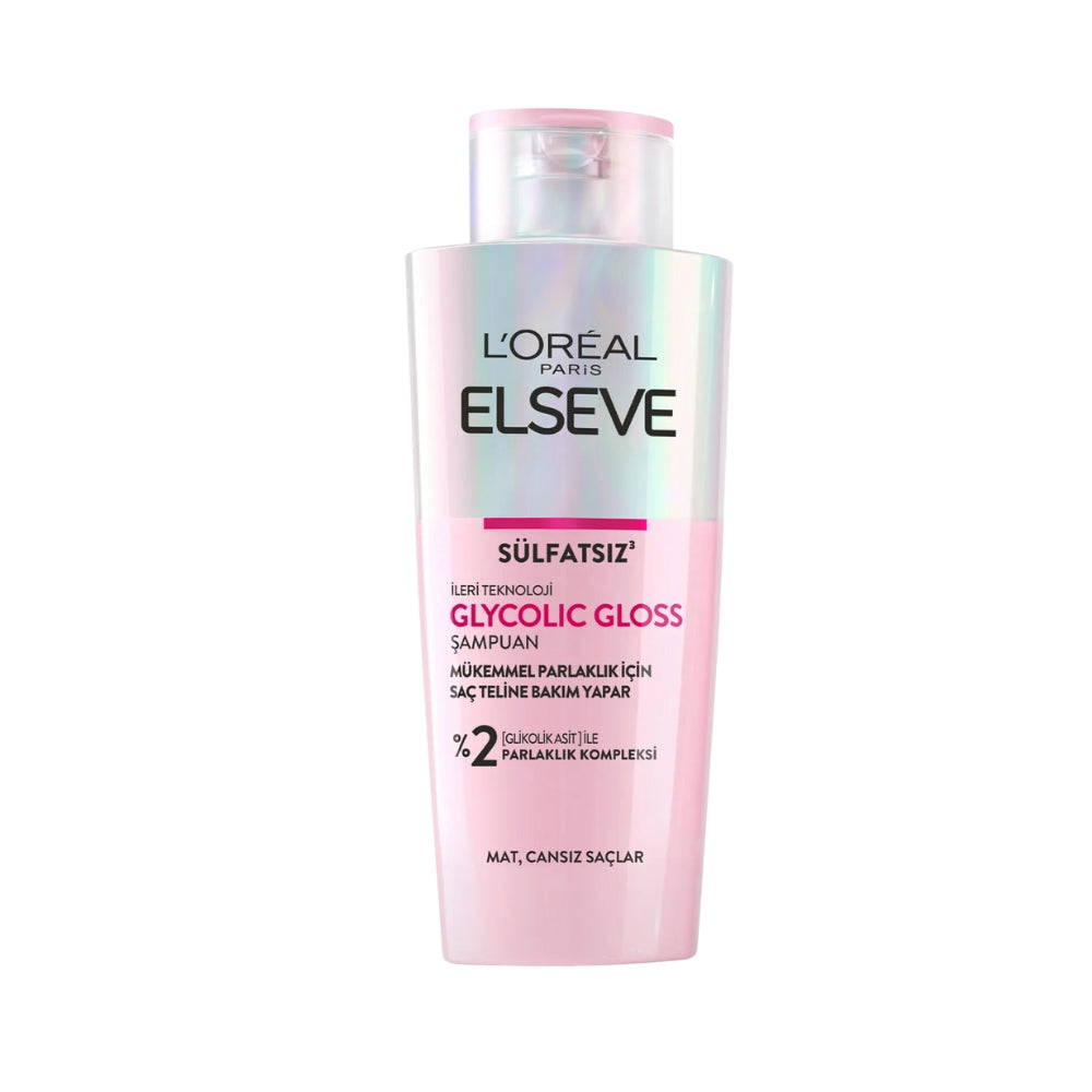 L’Oréal Paris Elseve Glycolic Gloss Sulfate-Free Shampoo – 2% Glycolic Acid Shine Complex for Perfect Gloss on Dull, Lifeless Hair, 200 ml by Beauty Care Bag