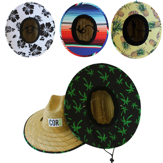 Straw Lifeguard Sun Hats for Adults by COR Surf