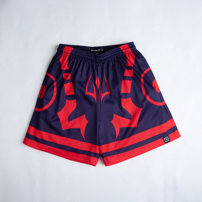 Curse King anime mesh shorts with sublimated design