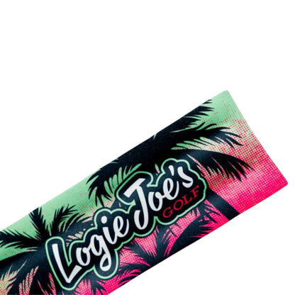 Neon Palms Slap Koozie | Neoprene Beverage Can Insulator | Snap n Wrap | Fits 12oz Cans by Logie Joe's Golf