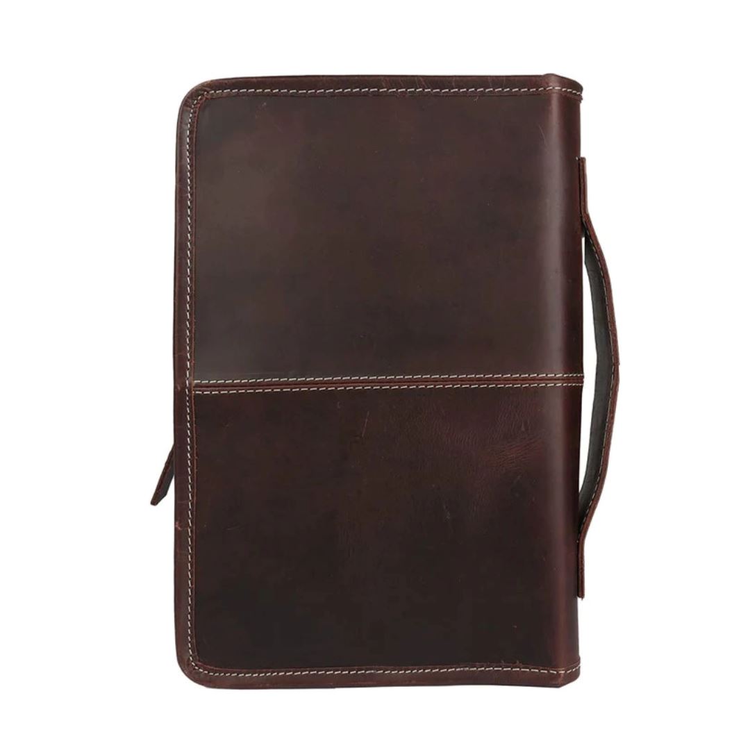 Classic Bible Leather Cover - Choco by Classy Leather Bags