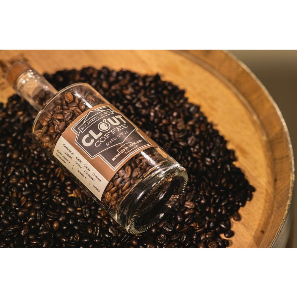 Bourbon Whiskey | Whole Bean Gift Bottle 10oz by Clout Coffee