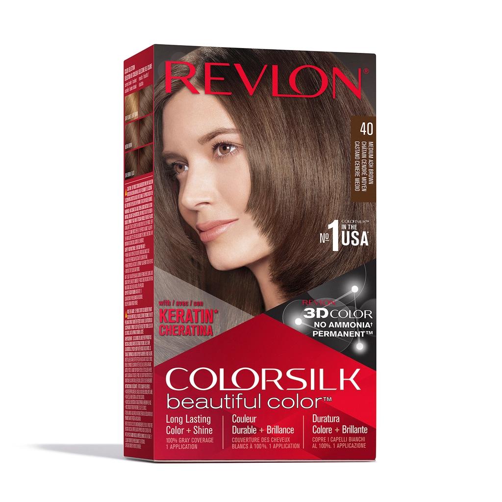 Revlon ColorSilk Hair Color 40 Medium Ash Brown by Beauty Care Bag