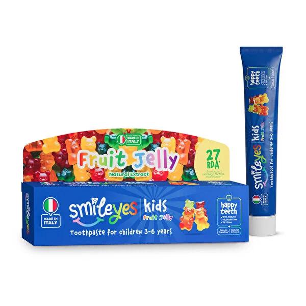 Smile Yes Kids Fruit Jelly Toothpaste: Natural, Fluoride & SLS Free for Ages 3-6 - Gentle & Fun Oral Care by Beauty Care Bag