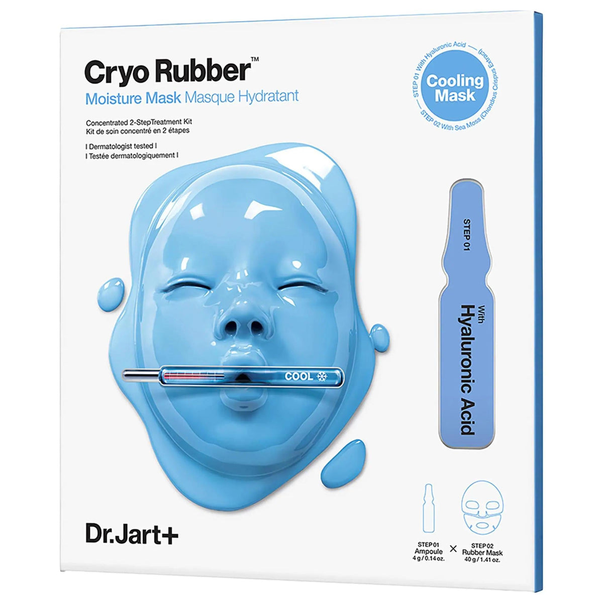 Cryo Rubber Hyaluronic Acid Face Mask - Intensive Moisturizing & Cooling Relief for Dry Skin by Beauty Care Bag