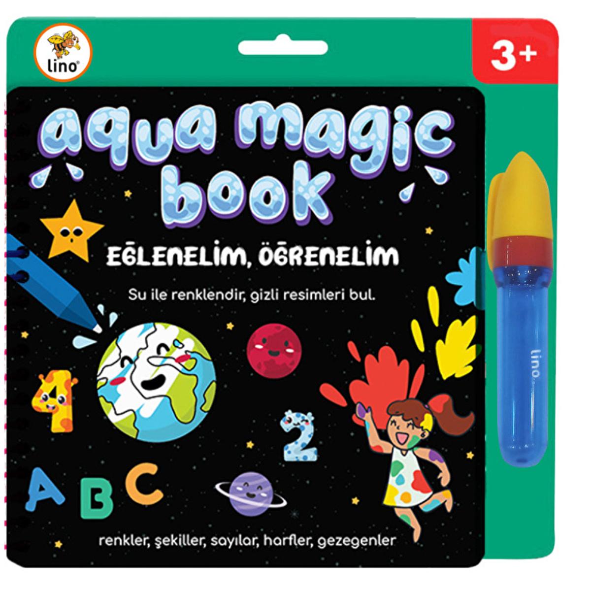 Lino Magic Water Book: Reusable Coloring Fun. Mess-Free Water Painting Book for Toddlers & Kids - Water Reveal, Self-Erasing Pages by Beauty Care Bag
