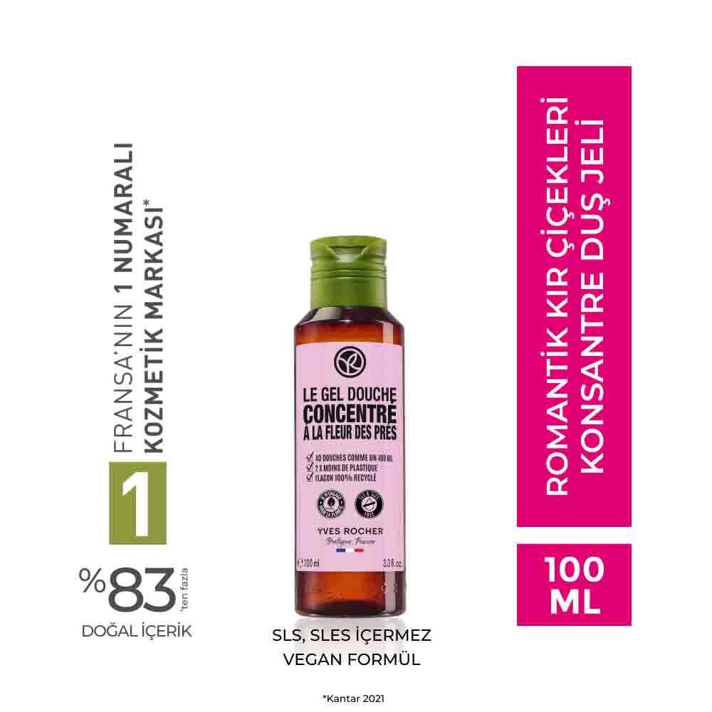 Concentrated Shower Gel - Romantic Wildflowers Scent - Eco-Friendly, 3.38 fl oz by Beauty Care Bag