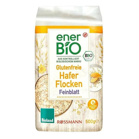 Enerbio Gluten-Free Organic Oat Flakes - High in Fiber, Beta-Glucans, Vegan Breakfast Cereal by Beauty Care Bag