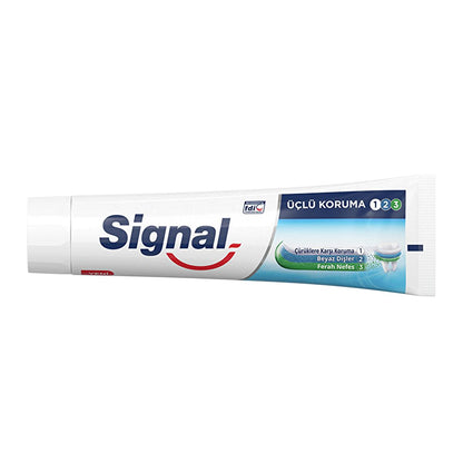 Signal Toothpaste Triple Protection with Fluoride & Calcium - 4.06 fl oz - Fresh Minty Flavor by Beauty Care Bag