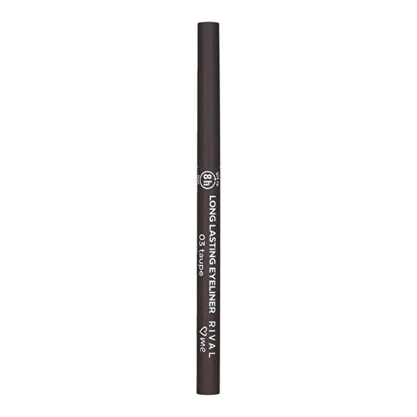 Rival Loves Me Vegan Eyeliner Pencil No:03 - Long Lasting Taupe, Dermatologically Approved by Beauty Care Bag