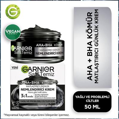 Garnier Daily Moisturizing Cream for Oily Skin - Garnier Pure Charcoal Mattifying Moisturizing Cream 50ml by Beauty Care Bag