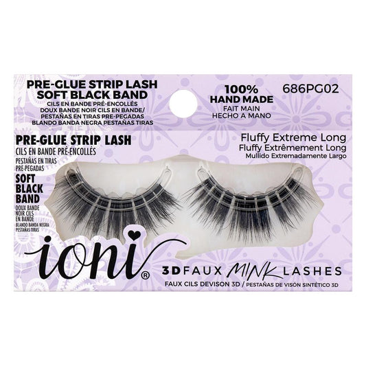 IONI 3D Extra Long Self-Adhesive Lashes for Instant Volume by Beauty Care Bag