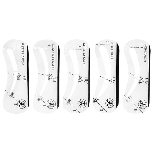 Anastasia eyebrow shaping stencil set with 5 shapes