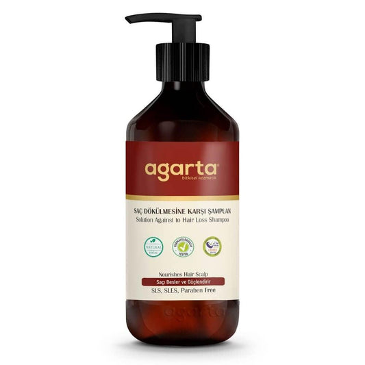 Agarta Anti-Hair Loss Shampoo 400ml - Natural Hair Care, Sulfate-Free, Promotes Healthy Hair Growth by Beauty Care Bag
