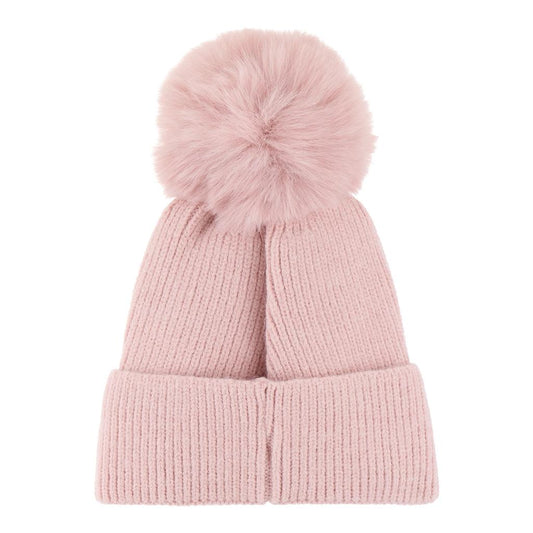 Eklips Kids Pink Pom Pom Beanie by Beauty Care Bag