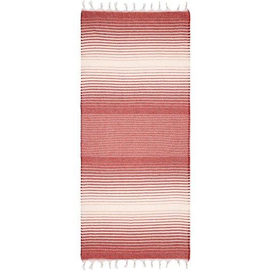 Eklips Red Turkish Towel: Lightweight Peshtemal for Beach, Bath & Travel - Vibrant, Absorbent & Compact by Beauty Care Bag