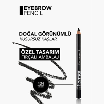 Flormar Eyebrow Pencil - Natural, Long-Lasting Eyebrow Makeup with Built-in Brush by Beauty Care Bag