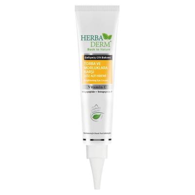 Herbaderm Eye Cream - Anti-Aging Skincare with Vitamin C & Niacinamide - Reduces Dark Circles & Puffiness by Beauty Care Bag