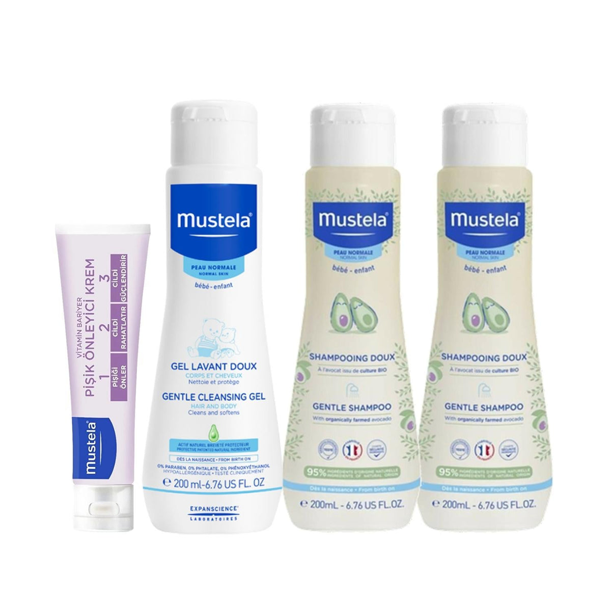 Mustela Baby Care Set for Newborns - Gentle, Natural, and Hypoallergenic Products for Sensitive Skin by Beauty Care Bag