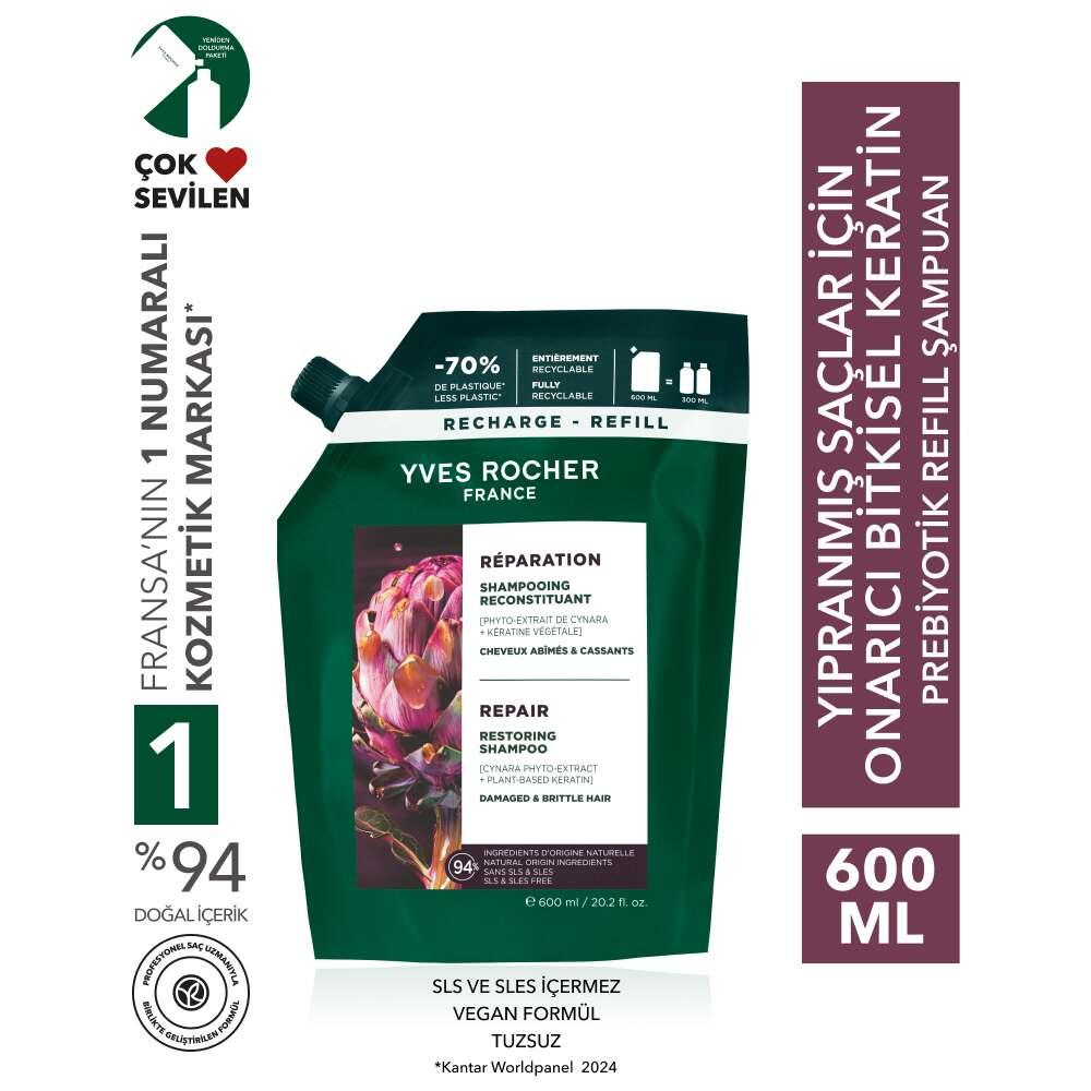 Yves Rocher Repairing Herbal Keratin Shampoo Refill 600ml by Beauty Care Bag