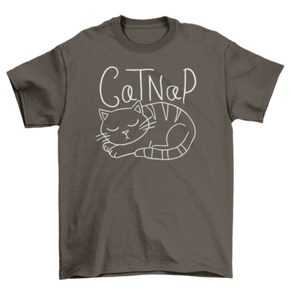Cat taking a nap t-shirt by Turquoise Theseus