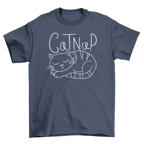Cat taking a nap t-shirt by Turquoise Theseus