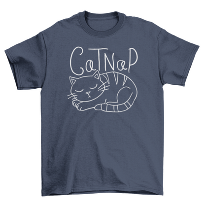 Cat taking a nap t-shirt by Turquoise Theseus
