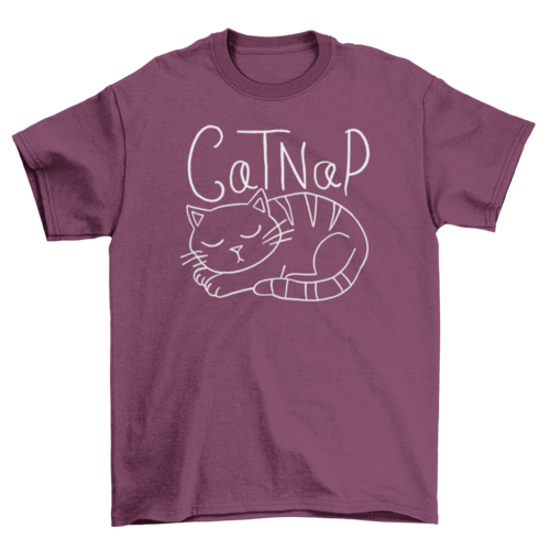 Cat taking a nap t-shirt by Turquoise Theseus