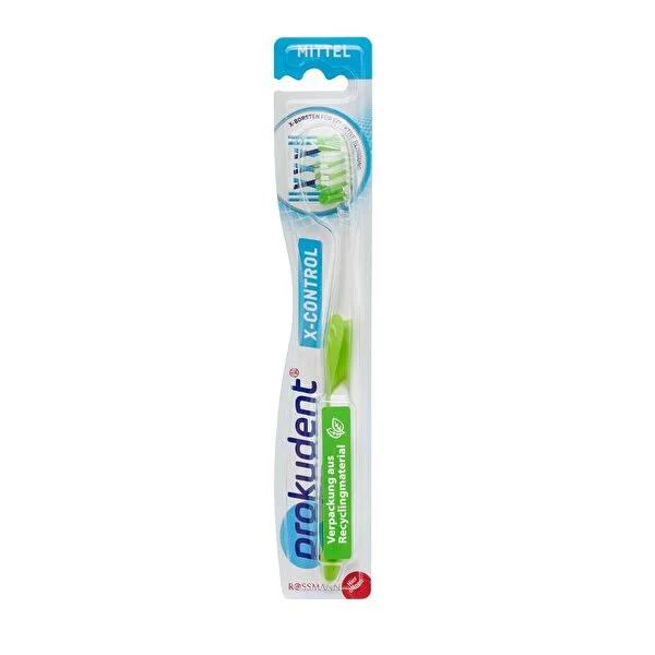 Prokudent X Control Medium Toothbrush: Superior Plaque Removal & Gum Care, Ergonomic Grip for Effective Cleaning by Beauty Care Bag