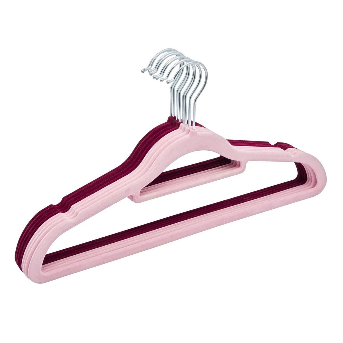 Ideenwelt Pink Padded Clothes Hangers Soft Grip 8-Pack by Beauty Care Bag