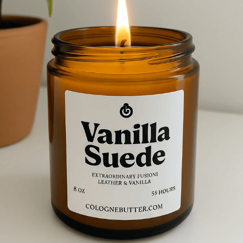 Vanilla Suede - The Luxury Vanilla & Suede Home Fragrance Candle for Relaxing Atmosphere, Spa Vibes & Premium Decor | Cologne Butter by CB