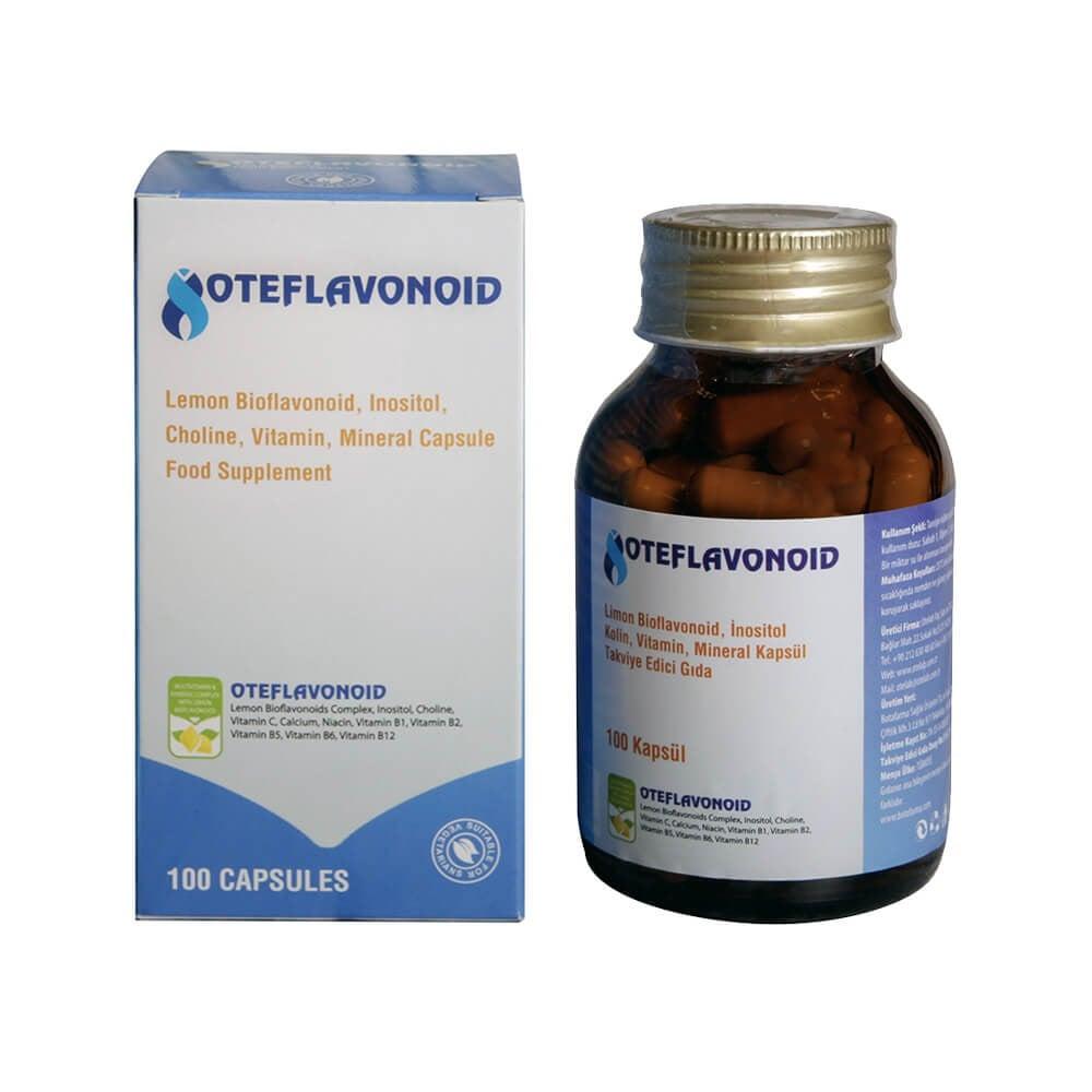 Oteflavonoid Dietary Supplement - 100 Capsules - Supports Immune System & Overall Wellness by Beauty Care Bag